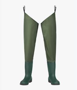 Green Hip Waders with Boot Foot fishing size 12-12,5