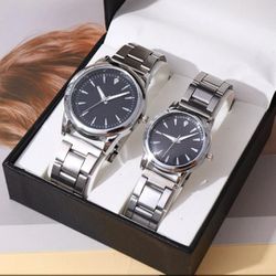 Watch. Fashion couple quartz wristwatch luxury women stainless steel quartz