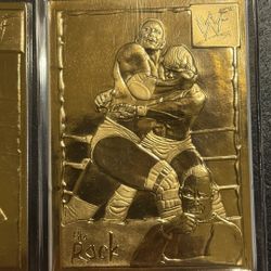 WWE / 1999 WWF Gold Plated Wrestler cards