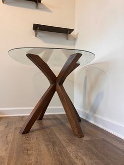 Modern Glass Top Dining / Accent Table
