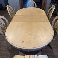 Beige 8 Piece Dining Table 
