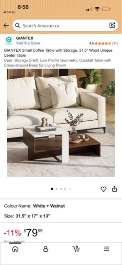 Small Coffee Table with Storage