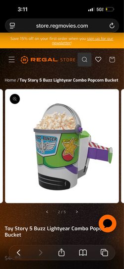 Buzz Lightyear popcorn bucket