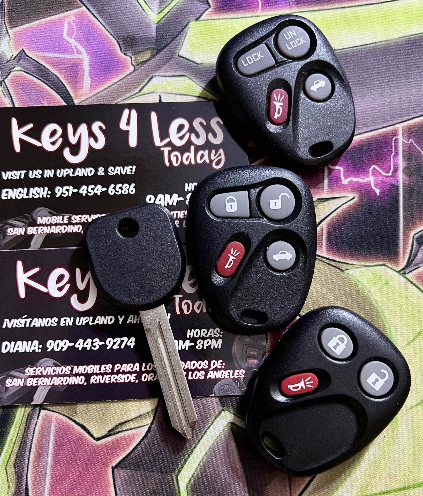 [$100 in Upland Now] Buick Cadillac Chevy GMC Saturn Key Copy (Outlook, Enclave, Escalade, Impala, Suburban, Traverse, Tahoe, Acadia, DTS)