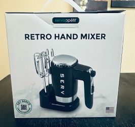 ServAppetit Retro Mini Hand Mixer Black New