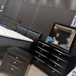 Emily Black Bedroom $799 With Easy Finance