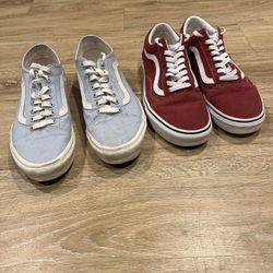 vans red/light blue