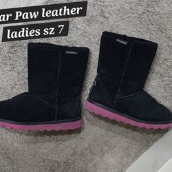 LEATHER BEARPAW LINED BOOTS LADIES SZ 7