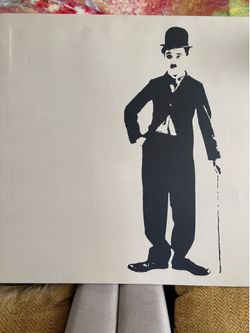 Charles Chaplin Painting Canvas