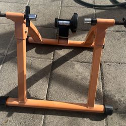 Indoor Bike Trainer Exercise Stand, Orange