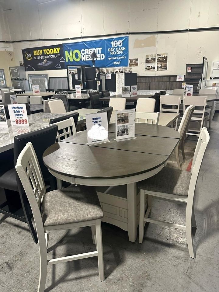 Just $10 Down Payment Finance ▪️Hartwell Counter Ht.  5 Piece Dining Table Set ▪️ Delivery Available 