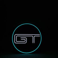 2 FT Tall Customizable Blue Neon GT Wall Hanging Sign