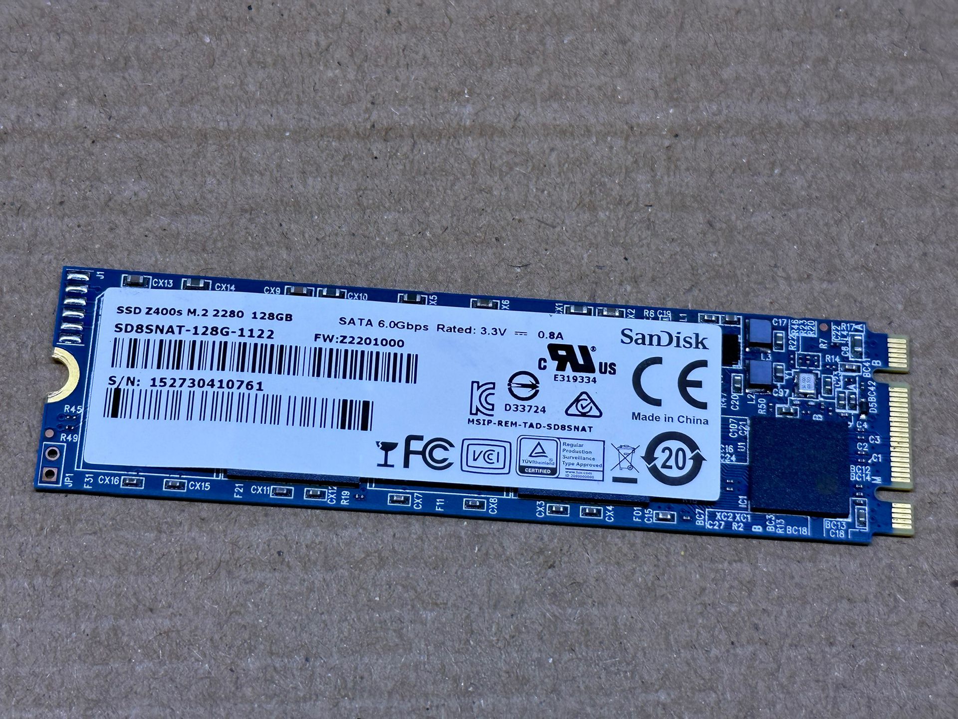 SSD SATA 6.0 M.2 Z400s 128GB PC Or Laptop