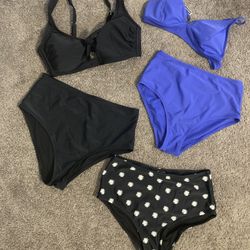 5 Piece Women’s Bathing Swim suit lot Size Small - 4 Old Navy And 1 Xilheration