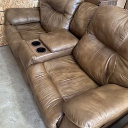 Good-looking 3 Pc  Set   Avalon Leather Couch, Loveseat, And Recliner.