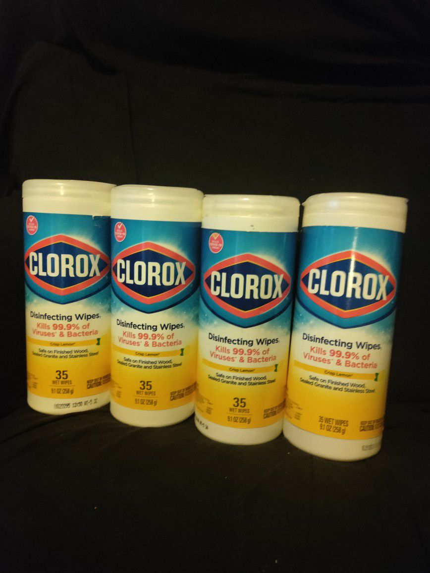 (4) Clorox Wipes Disinfectant Wipes! New! 