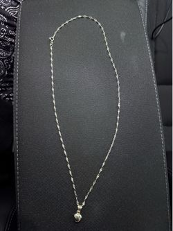 ✨ 10K White Gold Heart Necklace | Cadena de Oro Blanco Italiano 10K con Corazón ✨