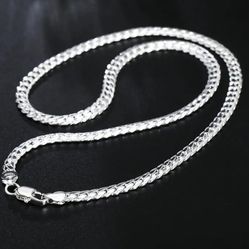 925 Silver Necklace Chain and bracelet