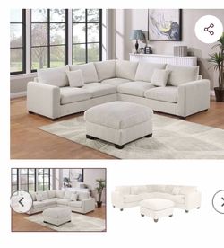 Sectional with ottoman set