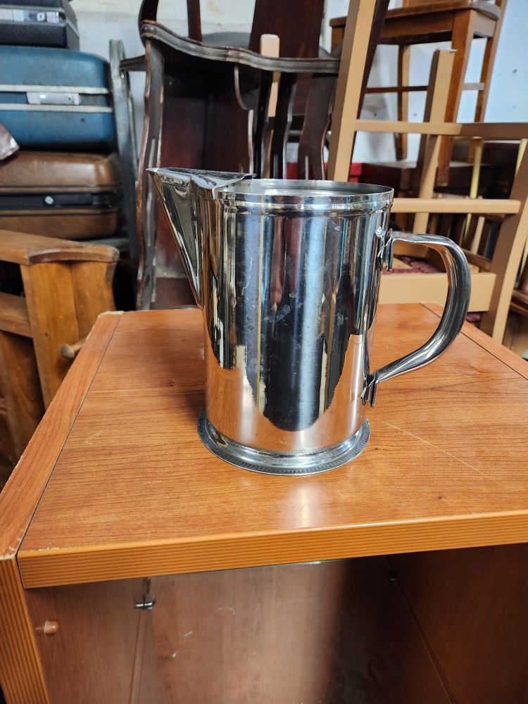 Vintage Stainless Water Pitcher 