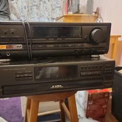 Stereo Receiver(top) Compact Disc Changer(bottom)