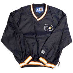 VINTAGE STARTER PHILADELPHIA FLYERS ERIC LINDROS #88 NHL PULLOVER JACKET M