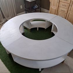 Solid Wood Circular Benches