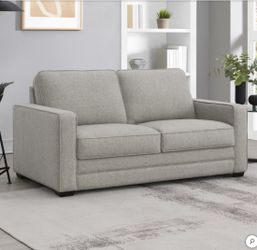 East & Vine Rosie Sleeper Sofa w/ Memory Foam Mattress - Light Gray