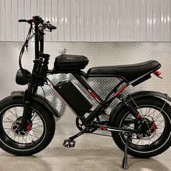 2000 Watt Dual/Twin Motor Scrambler Electric Ebike, 25ah Battery, 30mph, 30-60 Mile Range 