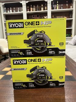 RYOBI ONE+ HP 18V Brushless Cordless 7-1/4 in. Circular Saw (Tool Only) $80 EACH NEW FIRM PRICE  