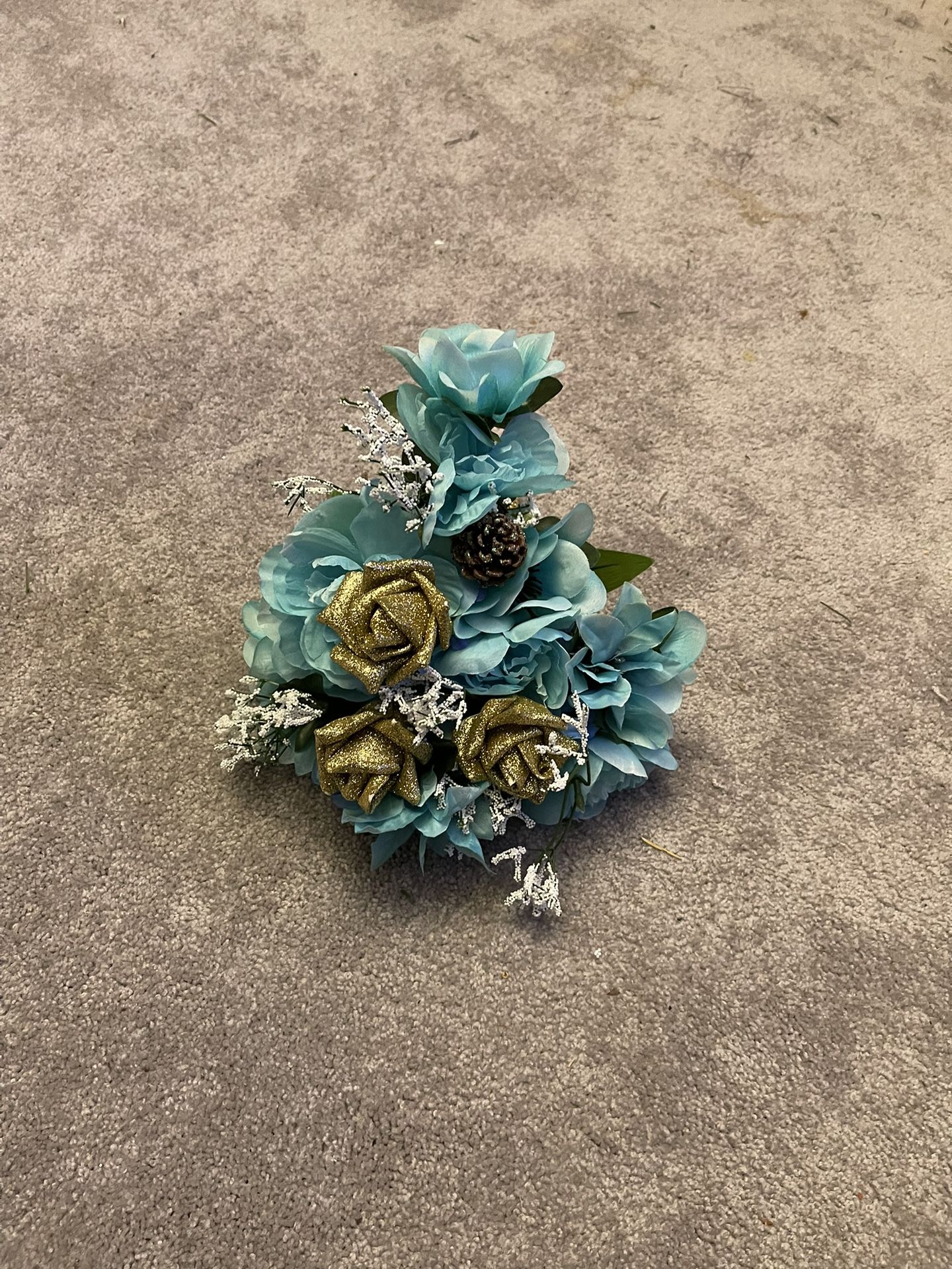 Blue And Gold Bouquet