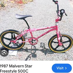 Bmx  Malvern star freestyle 500 frame and  fork $150