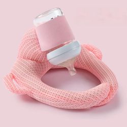 Pink Breathable Hands-Free Baby Feeding Pillow