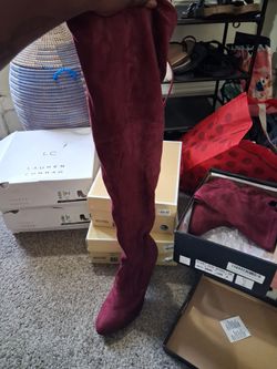 Wild Diva Suede Knee Thigh High Boots Heels
