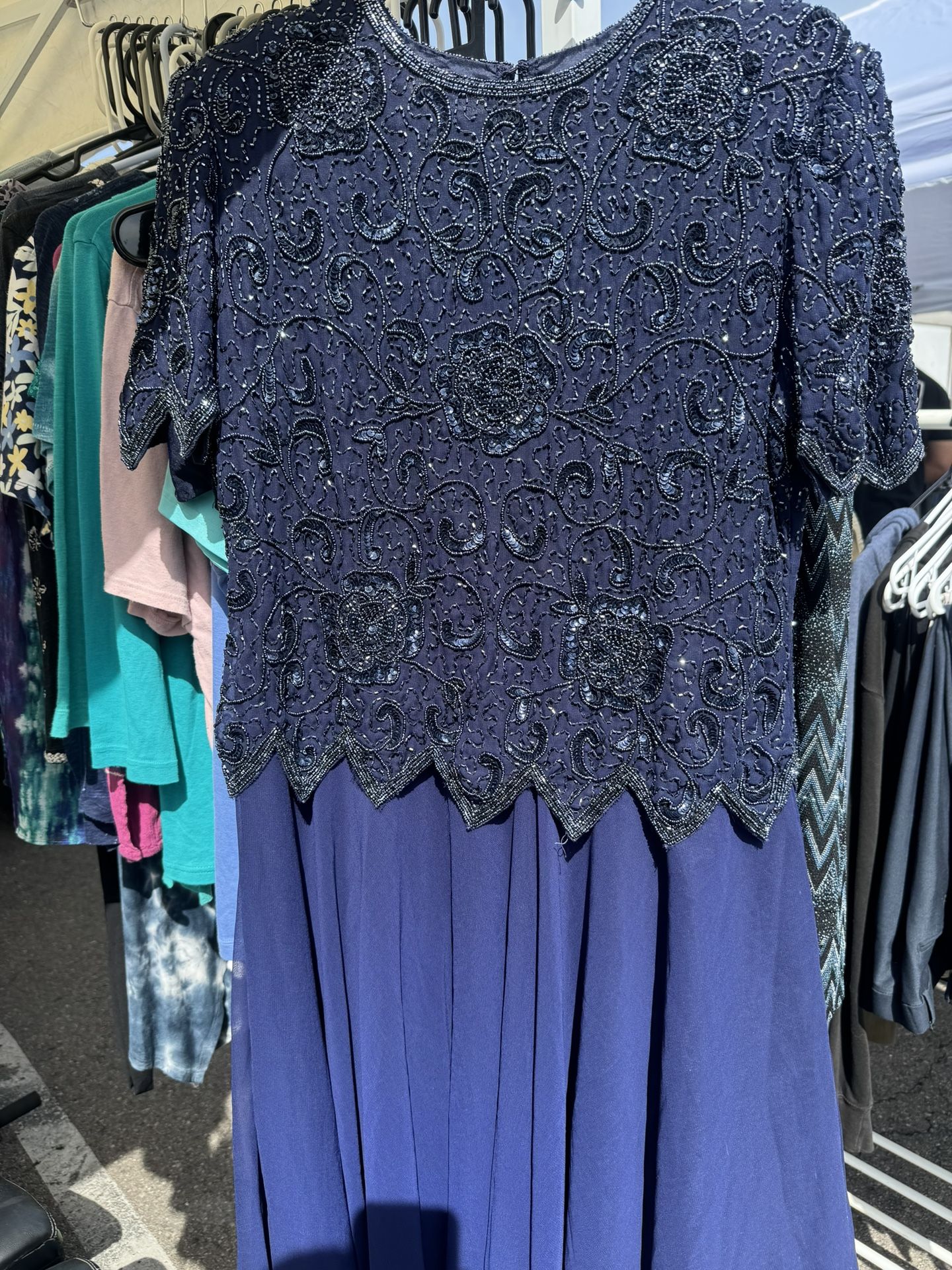 Blue Sequin Dress