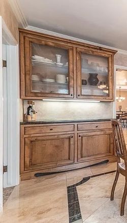 All wood cabinets