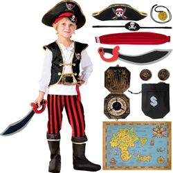 Pirate Boy Halloween Costume 3-4 T / Traje de Pirata Niño