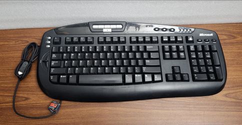MICROSOFT Digital Media KEYBOARD USB Multimedia 1.0A Model 1031 Wired Black