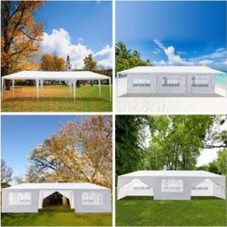 10x30' Wedding Party Canopy Tent Outdoor Gazebo with 8 Removable Sidewalls