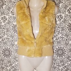 Ladies/girls Acrylic Fur Zipper Vest