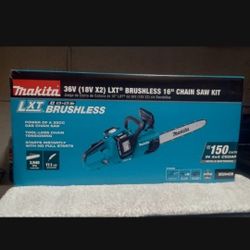 MAKITA CHAINSAW LXT 16 In X2 (36V)/ 2 Battery And Charger/Brand New/ For $325 OBO
