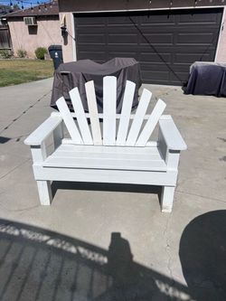 Handmade Solid Wood Adirondack Garden Bench