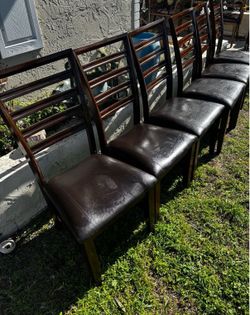 6 Solid Wood Dining Chairs
