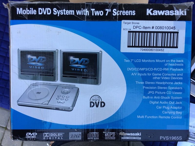 Kawasaki Mobile DVD with two 7” Screens PVS1965s for Sale in