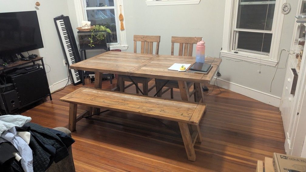Table + Bench + Chairs