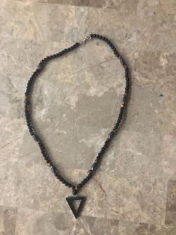 Men’s triangle pendant necklace