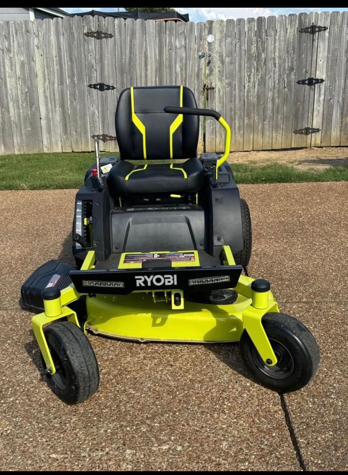 RYOBI ZT480ex electric Riding Mower 