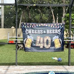 Beers and Cheers to 40 Years Party Decorations