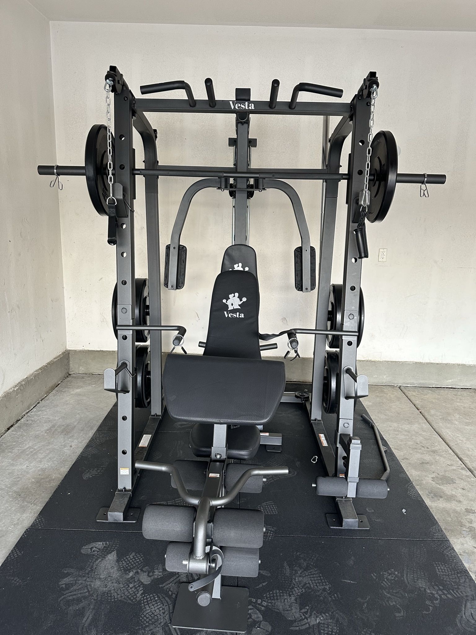 Smith Machine SM1001/FID Adj Bench/Gym Equipment/Fitness/Squat Rack/‼️⭕️WEIGHTS AND OLYMPIC BARBELL SOLD INDIVIDUALLY ⭕️‼️FREE  DELIVERY🚚 