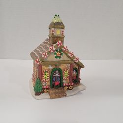 Greenbrier Gingerfrost Lane Ceramic Christmas Village Church 2005 No Cord Or Box